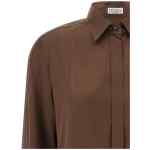 Brunello Cucinelli Stretch Silk Satin Shirt