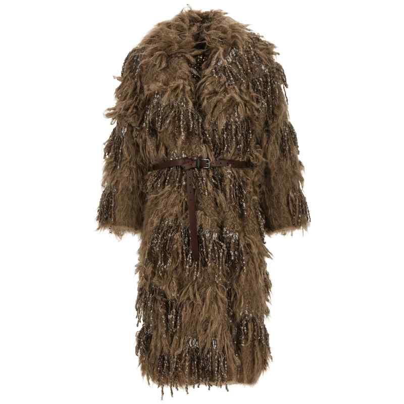 Brunello Cucinelli Dazzling Moss Embroidery Cardigan