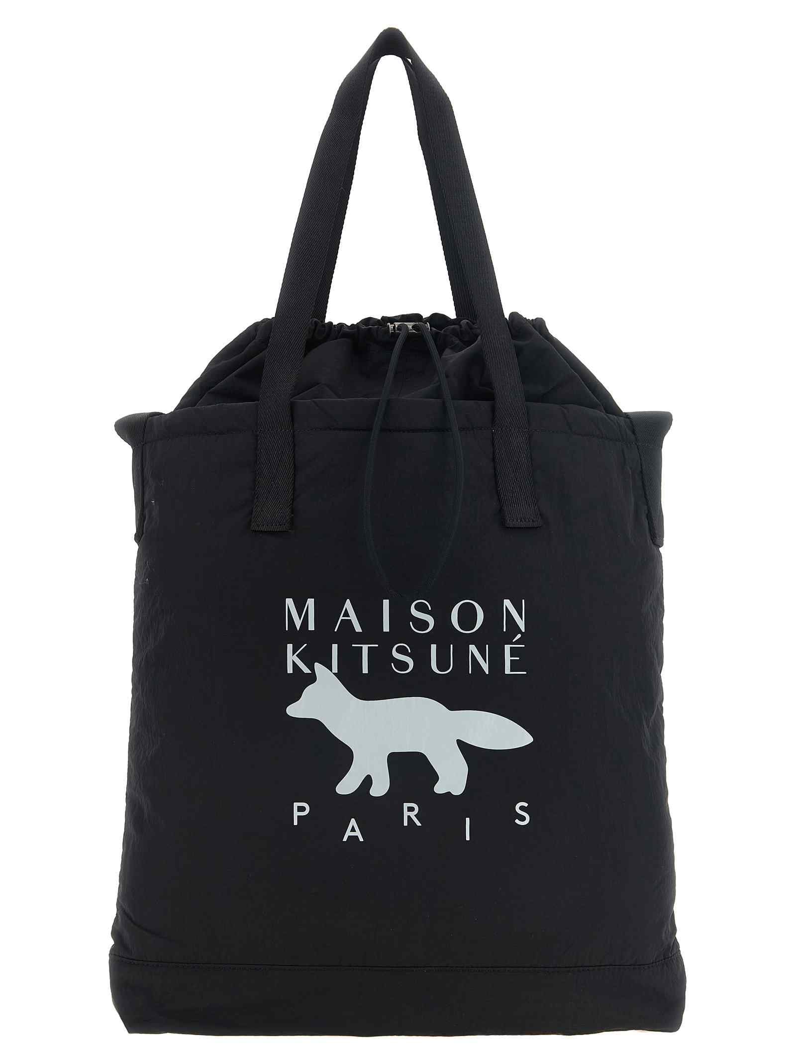 Maison Kitsuné Drawstring Shopping Bag