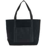 Maison Kitsuné Canvas And Large Leather Shopping Bag