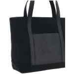 Maison Kitsuné Canvas And Large Leather Shopping Bag