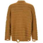Mm6 Maison Margiela Beige Distressed Cardigan