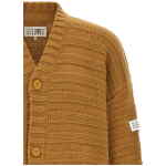 Mm6 Maison Margiela Beige Distressed Cardigan