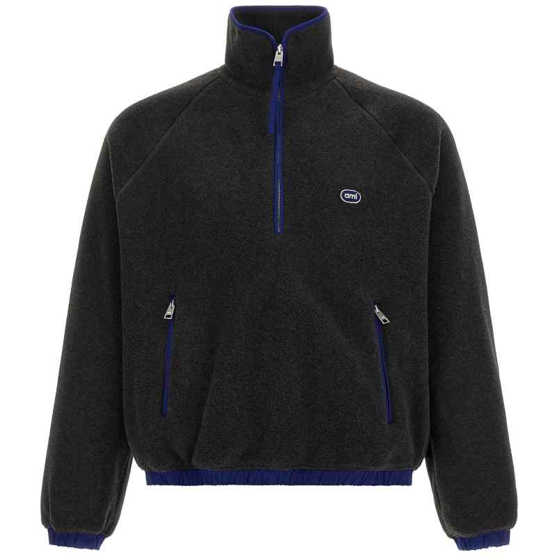 Ami Paris Carbon Grey Vareuse Sweatshirt